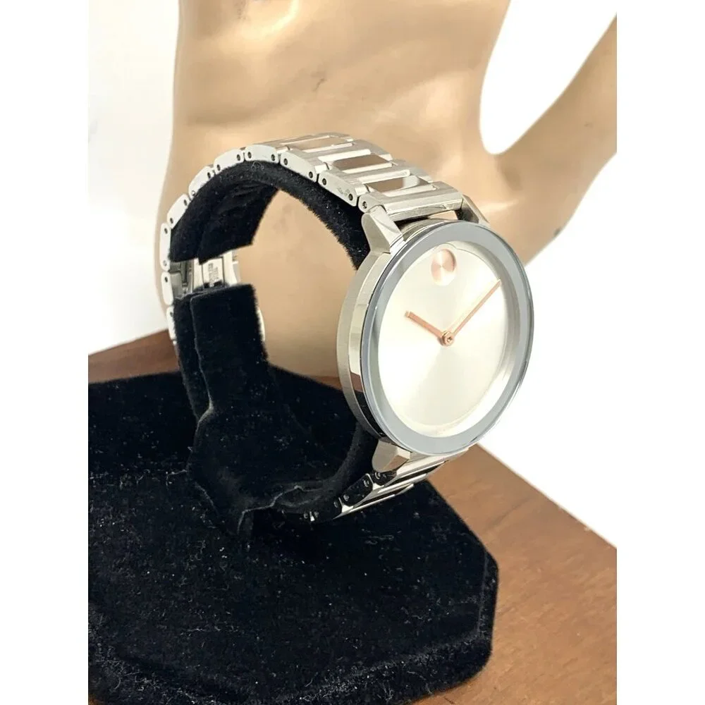 Movado Women's Watch 3600647 Bold Swiss Quartz Silver Dial Stainless Steel 34mm